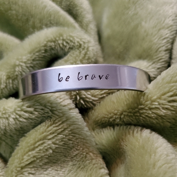 Be Brave adjustable bangle bracelet - Picture 1 of 2